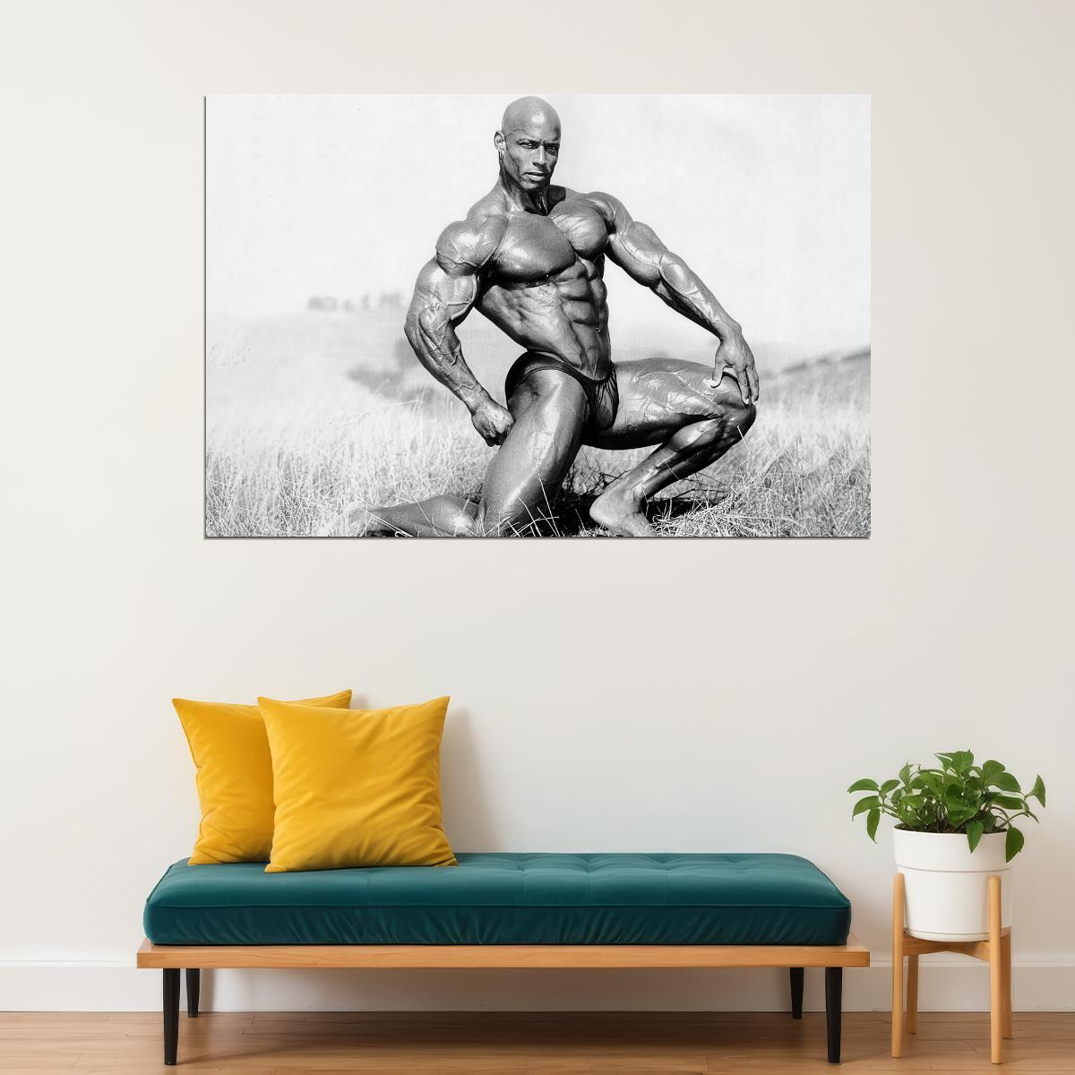 Shawn Ray Black And White Famous Oldschool Bodybuilder Poster Bodybuilding Workout HD Photo Print Motivational Gym Decor Athletes Icon Wall Art Weightlifting Artwork - xonomax