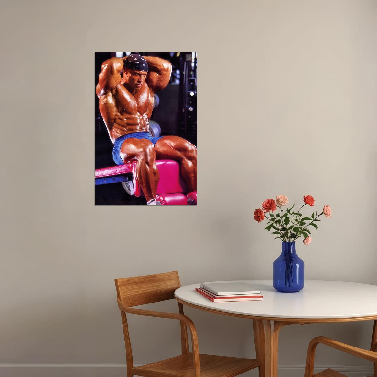 Shawn Ray Famous Oldschool Bodybuilder Poster Bodybuilding Workout HD Photo Print Inspirational Gym Decor Athletes Icon Wall Art Weightlifting Artwork Gifts for Fitness Lovers - xonomax
