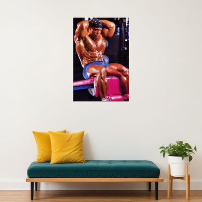 Shawn Ray Famous Oldschool Bodybuilder Poster Bodybuilding Workout HD Photo Print Inspirational Gym Decor Athletes Icon Wall Art Weightlifting Artwork Gifts for Fitness Lovers - xonomax