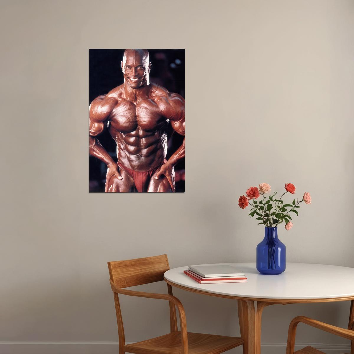 Shawn Ray Famous Oldschool Bodybuilder Poster Bodybuilding Workout HD Photo Print Inspirational Gym Decor Athletes Icon Wall Art Weightlifting Artwork Gifts for Fitness Lovers - xonomax