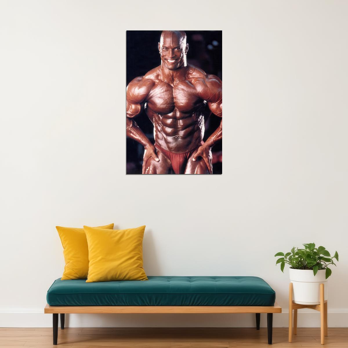Shawn Ray Famous Oldschool Bodybuilder Poster Bodybuilding Workout HD Photo Print Inspirational Gym Decor Athletes Icon Wall Art Weightlifting Artwork Gifts for Fitness Lovers - xonomax