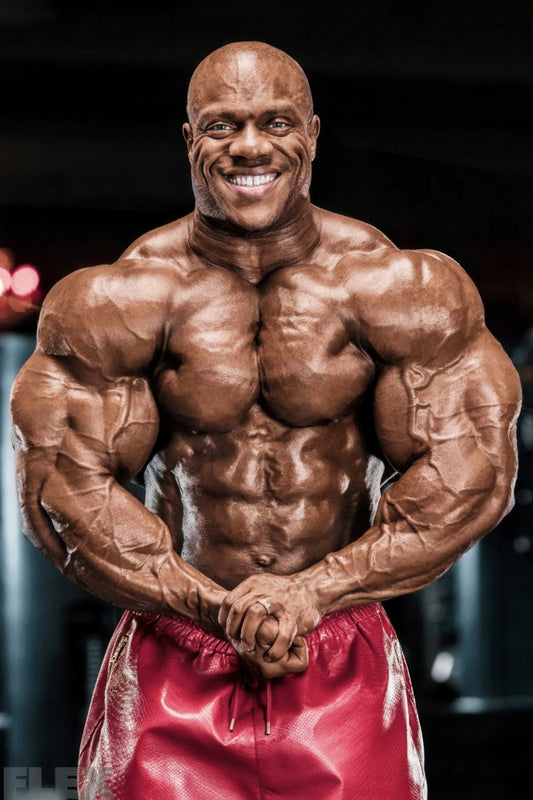 Phil Heath Famous Bodybuilder Poster Most Muscular Pose Bodybuilding Workout HD Photo Print Inspirational Gym Decor Athletes Icon Wall Art Weightlifting Artwork - xonomax