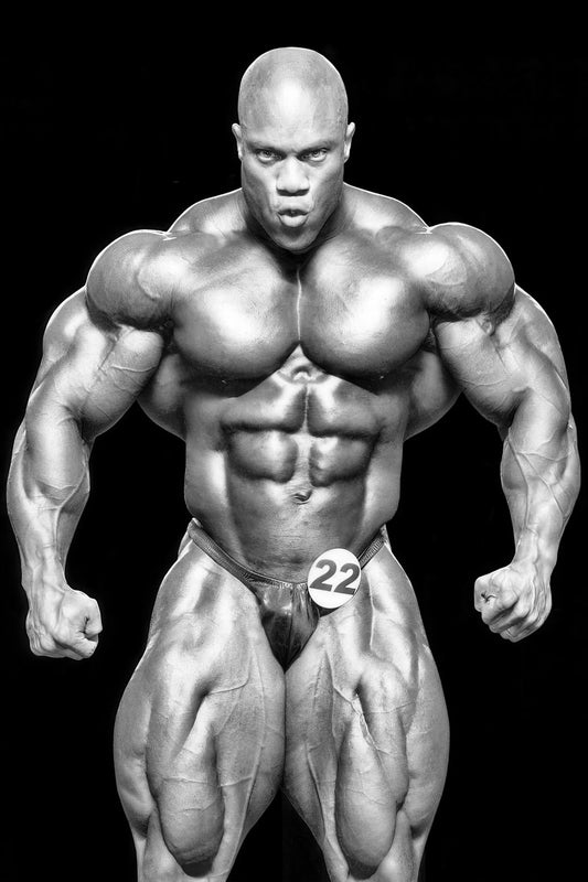 Phil Heath Most Muscular Pose Black And White Bodybuilder Poster Bodybuilding Workout HD Photo Print Motivational Gym Decor Athletes Icon Wall Art Weightlifting Artwork - xonomax