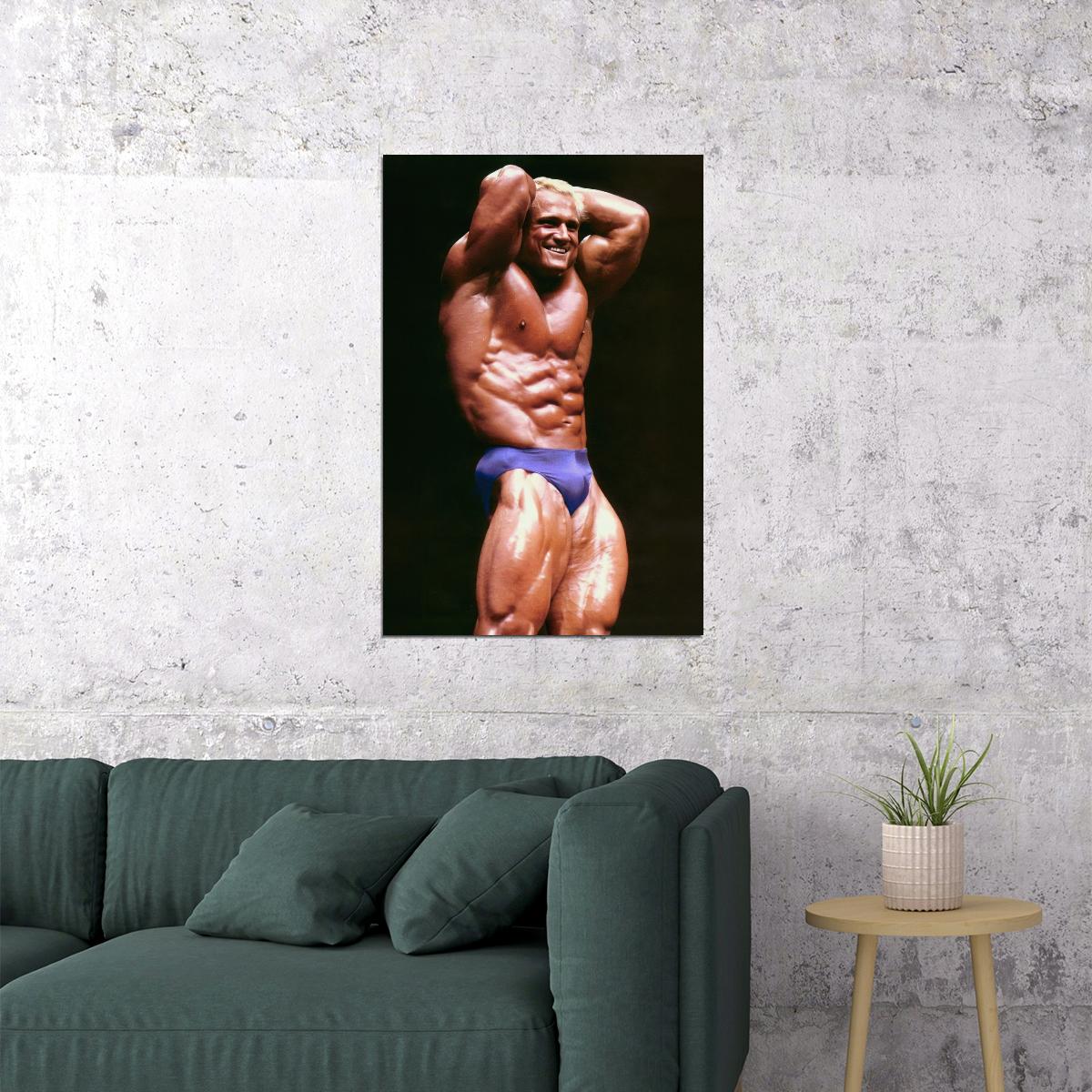 Tom Platz Abdominals and Thighs Pose Bodybuilder Poster Bodybuilding Workout HD Photo Print Motivational Gym Decor Athletes Icon Wall Art Weightlifting Artwork