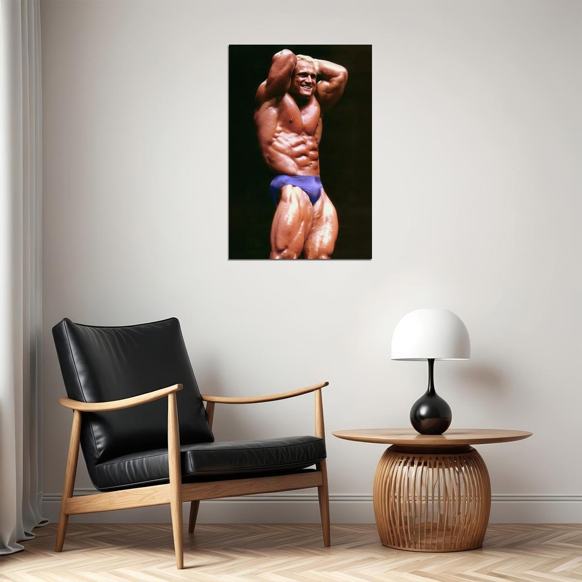 Tom Platz Abdominals and Thighs Pose Bodybuilder Poster Bodybuilding Workout HD Photo Print Motivational Gym Decor Athletes Icon Wall Art Weightlifting Artwork