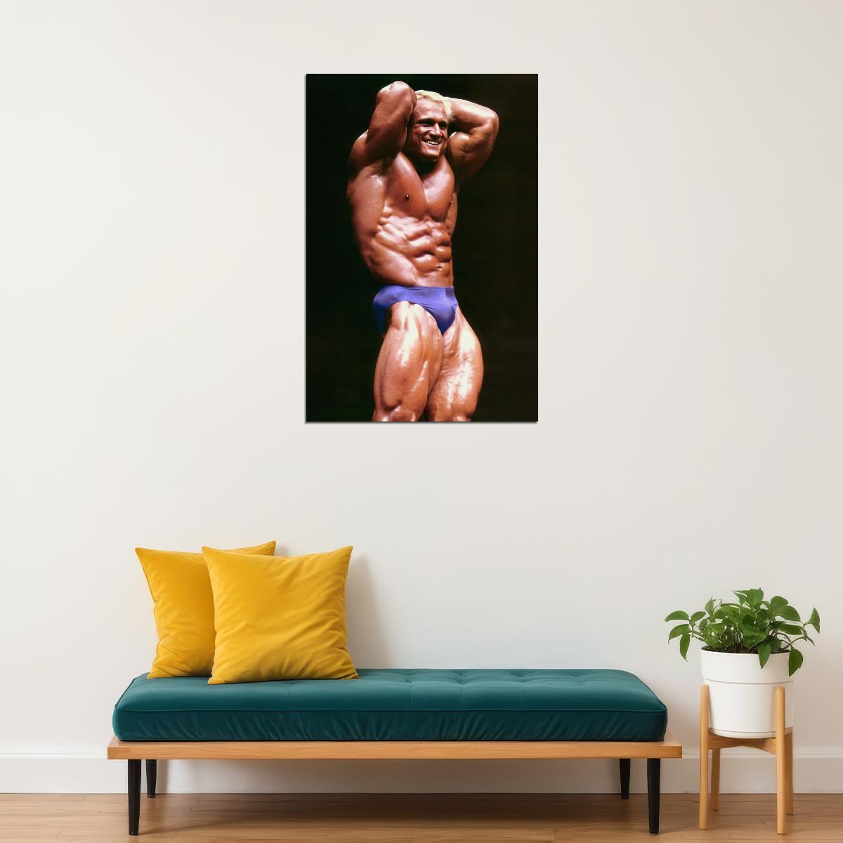 Tom Platz Abdominals and Thighs Pose Bodybuilder Poster Bodybuilding Workout HD Photo Print Motivational Gym Decor Athletes Icon Wall Art Weightlifting Artwork