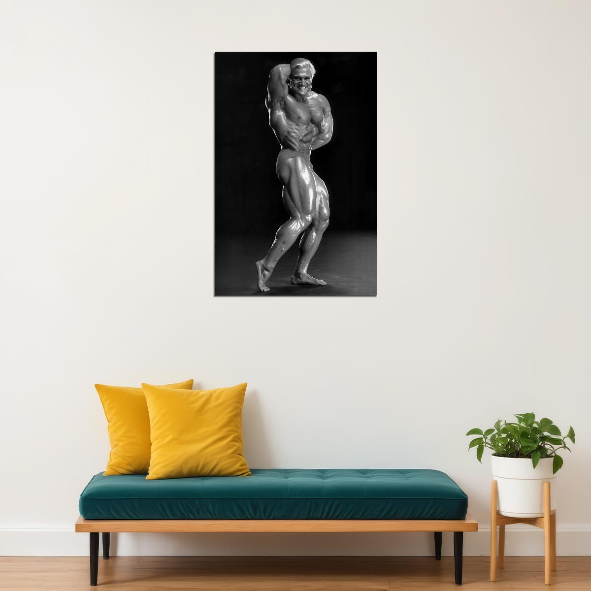 Tom Platz Black And White Bodybuilder Poster Bodybuilding Workout HD Photo Print Inspirational Gym Decor Athletes Icon Wall Art Weightlifting Artwork Gifts for Fitness Lovers