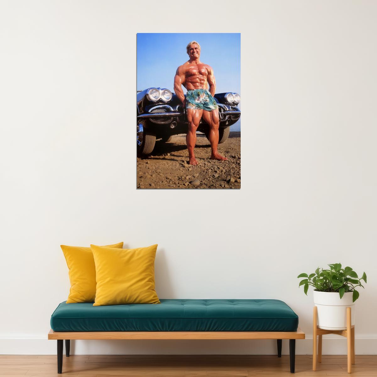 Tom Platz Bodybuilder Poster Bodybuilding Workout HD Photo Print Motivational Gym Decor Athletes Icon Wall Art Weightlifting Artwork Gifts for Fitness Lovers