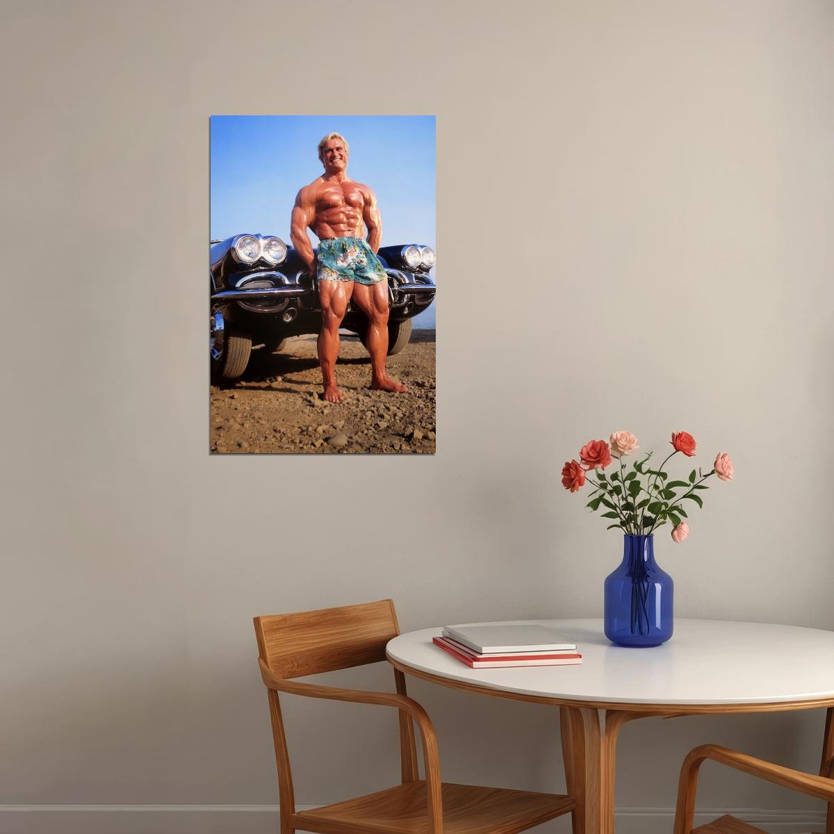 Tom Platz Bodybuilder Poster Bodybuilding Workout HD Photo Print Motivational Gym Decor Athletes Icon Wall Art Weightlifting Artwork Gifts for Fitness Lovers