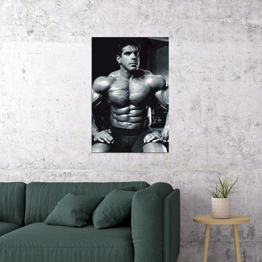 Lou Ferrigno Black And White Famous Oldschool Bodybuilder Poster Bodybuilding Workout HD Photo Print Motivational Gym Decor Athletes Icon Wall Art Weightlifting Artwork - xonomax