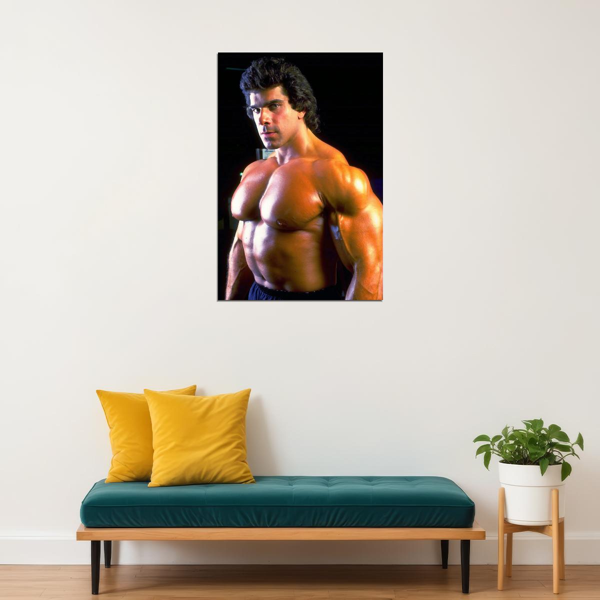 Lou Ferrigno Famous Oldschool Bodybuilder Poster Bodybuilding Workout HD Photo Print Inspirational Gym Decor Athletes Icon Wall Art Weightlifting Artwork Gifts for Fitness Lovers - xonomax