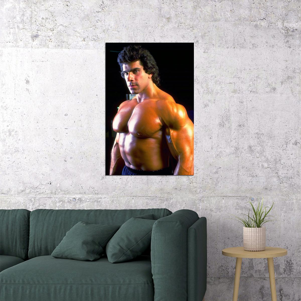 Lou Ferrigno Famous Oldschool Bodybuilder Poster Bodybuilding Workout HD Photo Print Inspirational Gym Decor Athletes Icon Wall Art Weightlifting Artwork Gifts for Fitness Lovers - xonomax