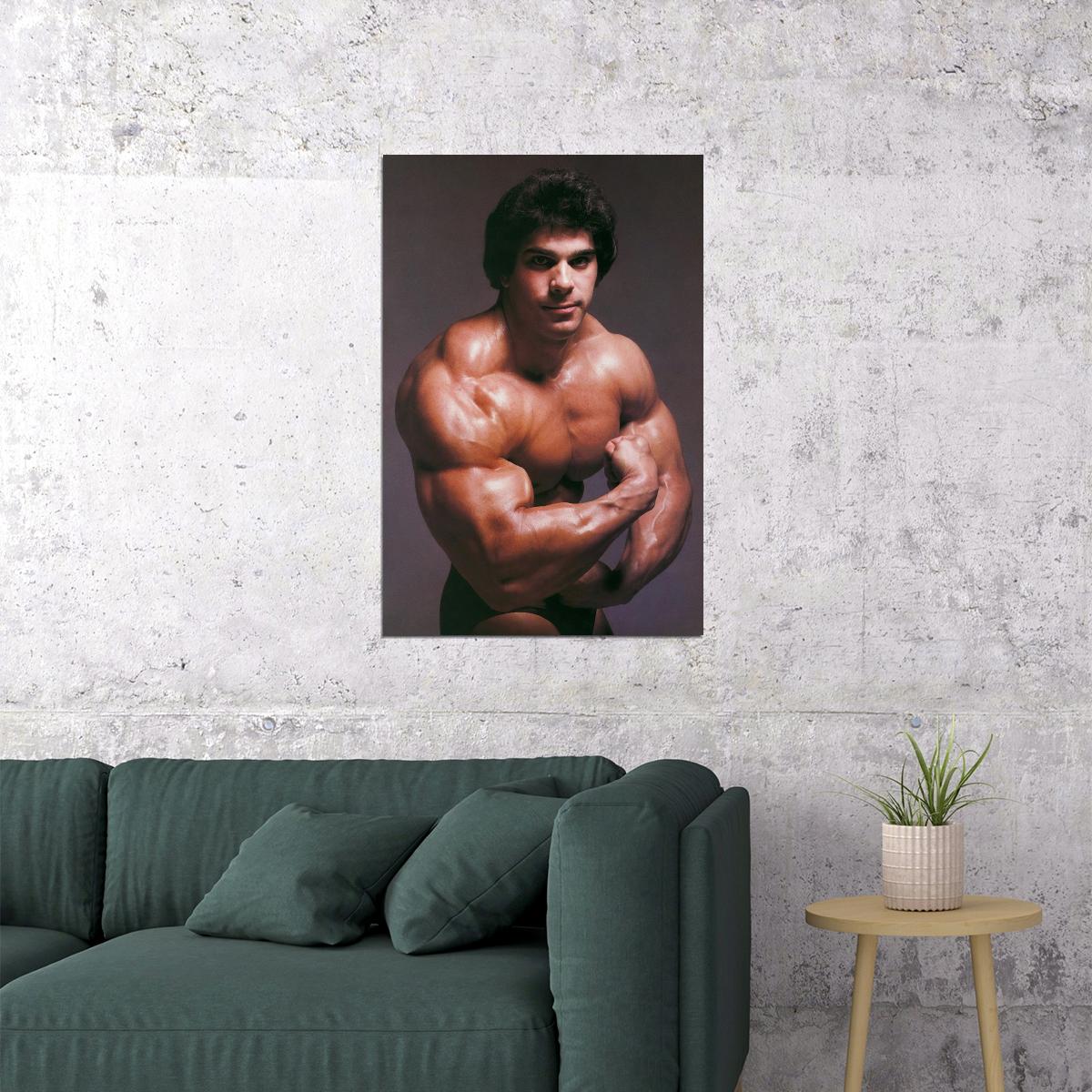 Lou Ferrigno Famous Oldschool Bodybuilder Poster Bodybuilding Workout HD Photo Print Motivational Gym Decor Athletes Icon Wall Art Weightlifting Artwork Gifts for Fitness Lovers - xonomax