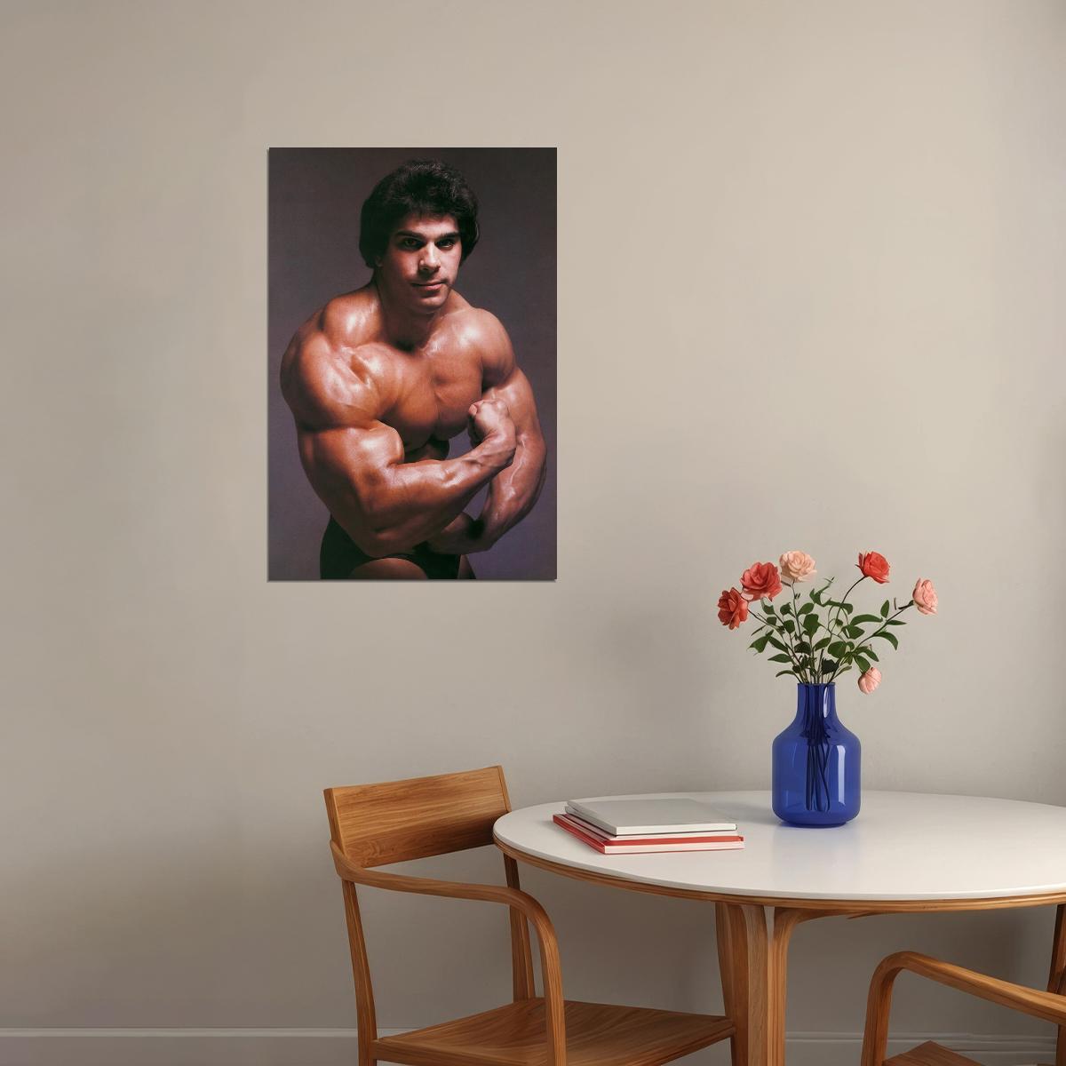 Lou Ferrigno Famous Oldschool Bodybuilder Poster Bodybuilding Workout HD Photo Print Motivational Gym Decor Athletes Icon Wall Art Weightlifting Artwork Gifts for Fitness Lovers - xonomax