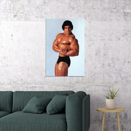 Lou Ferrigno Side Chest Pose Famous Oldschool Bodybuilder Poster Bodybuilding Workout HD Photo Print Motivational Gym Decor Athletes Icon Wall Art Weightlifting Artwork - xonomax