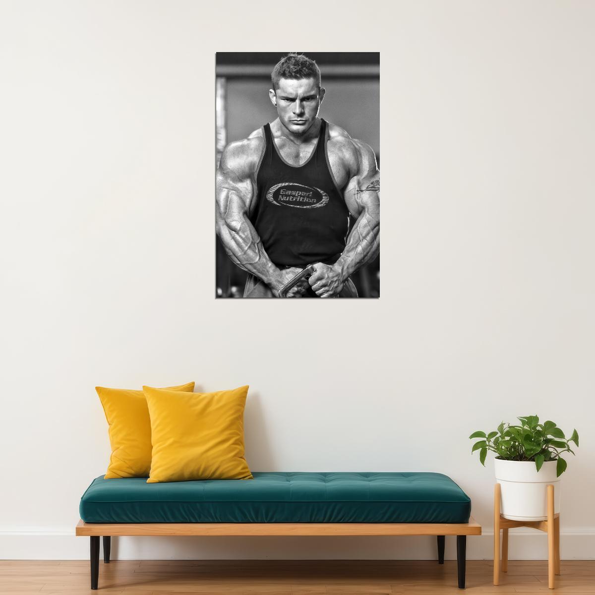 Flex Lewis Black And White Bodybuilder Poster Bodybuilding Workout HD Photo Print Motivational Gym Decor Athletes Icon Wall Art Weightlifting Artwork Gifts for Fitness Lovers - xonomax