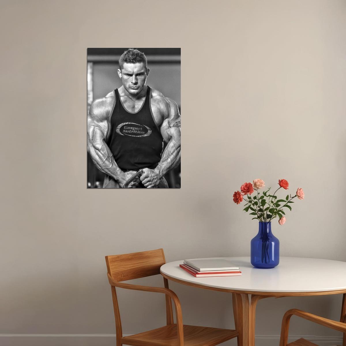 Flex Lewis Black And White Bodybuilder Poster Bodybuilding Workout HD Photo Print Motivational Gym Decor Athletes Icon Wall Art Weightlifting Artwork Gifts for Fitness Lovers - xonomax