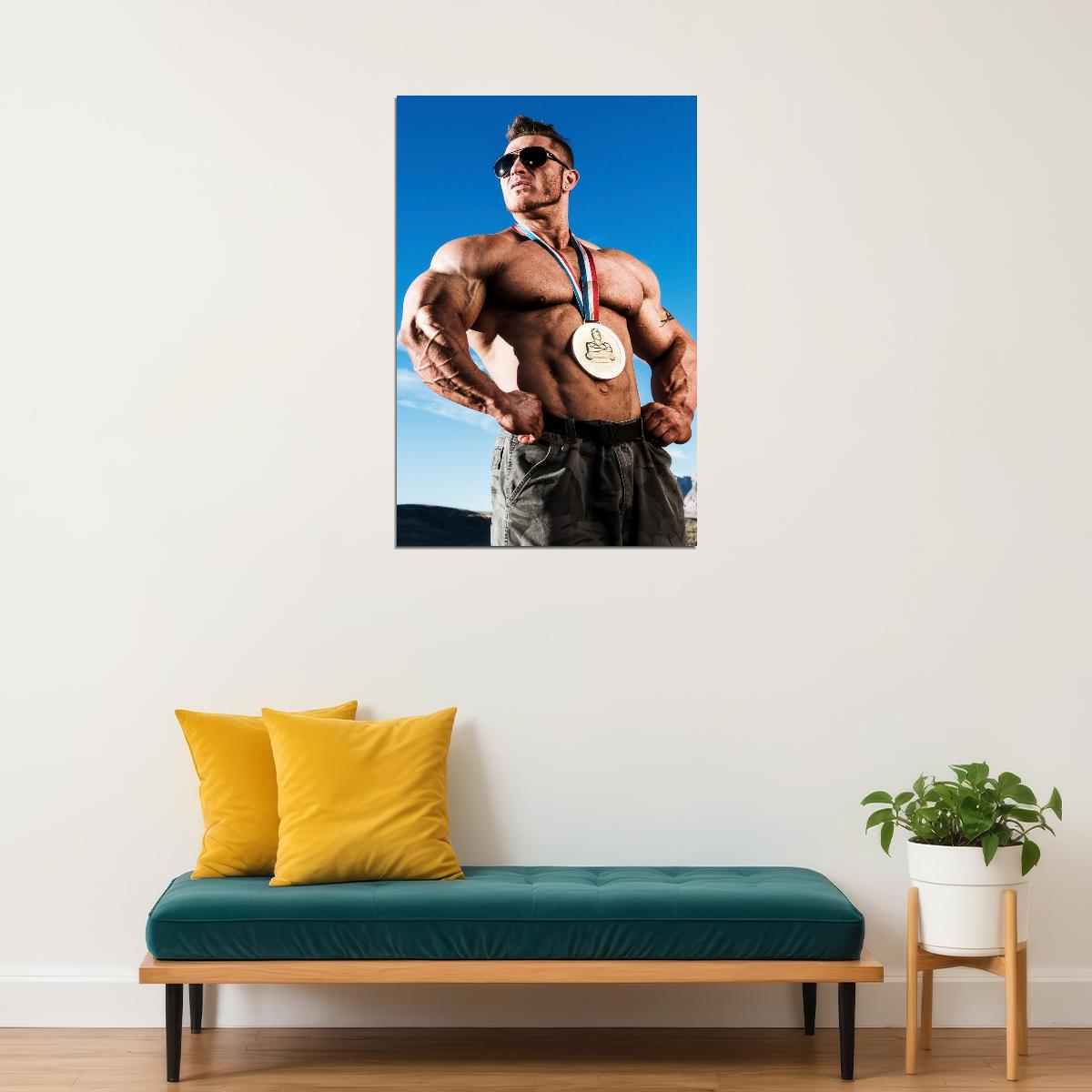 Flex Lewis Bodybuilder Poster Bodybuilding Workout HD Photo Print Inspirational Gym Decor Athletes Icon Wall Art Weightlifting Artwork Gifts for Fitness Lovers - xonomax