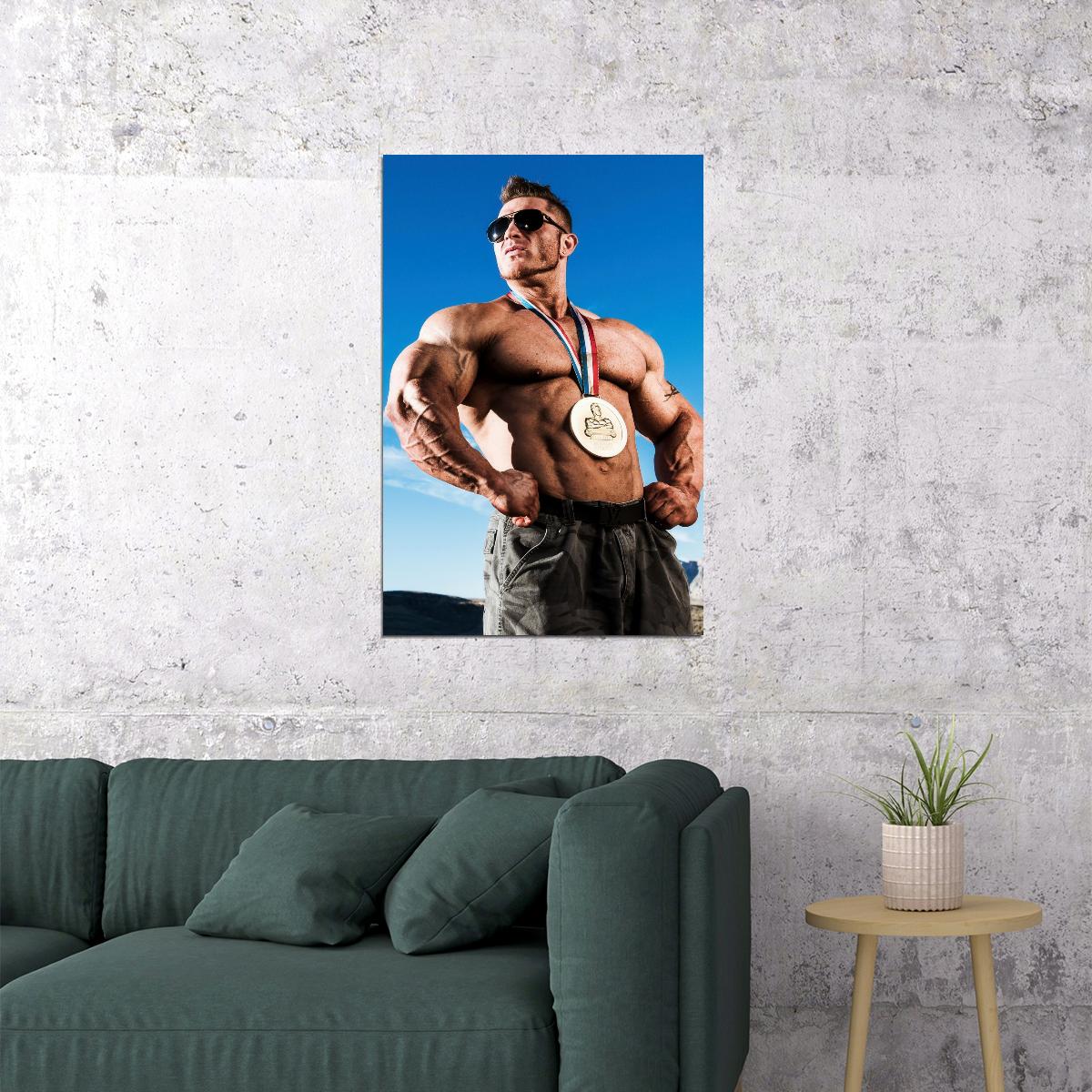 Flex Lewis Bodybuilder Poster Bodybuilding Workout HD Photo Print Inspirational Gym Decor Athletes Icon Wall Art Weightlifting Artwork Gifts for Fitness Lovers - xonomax