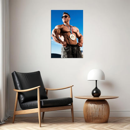 Flex Lewis Bodybuilder Poster Bodybuilding Workout HD Photo Print Inspirational Gym Decor Athletes Icon Wall Art Weightlifting Artwork Gifts for Fitness Lovers - xonomax