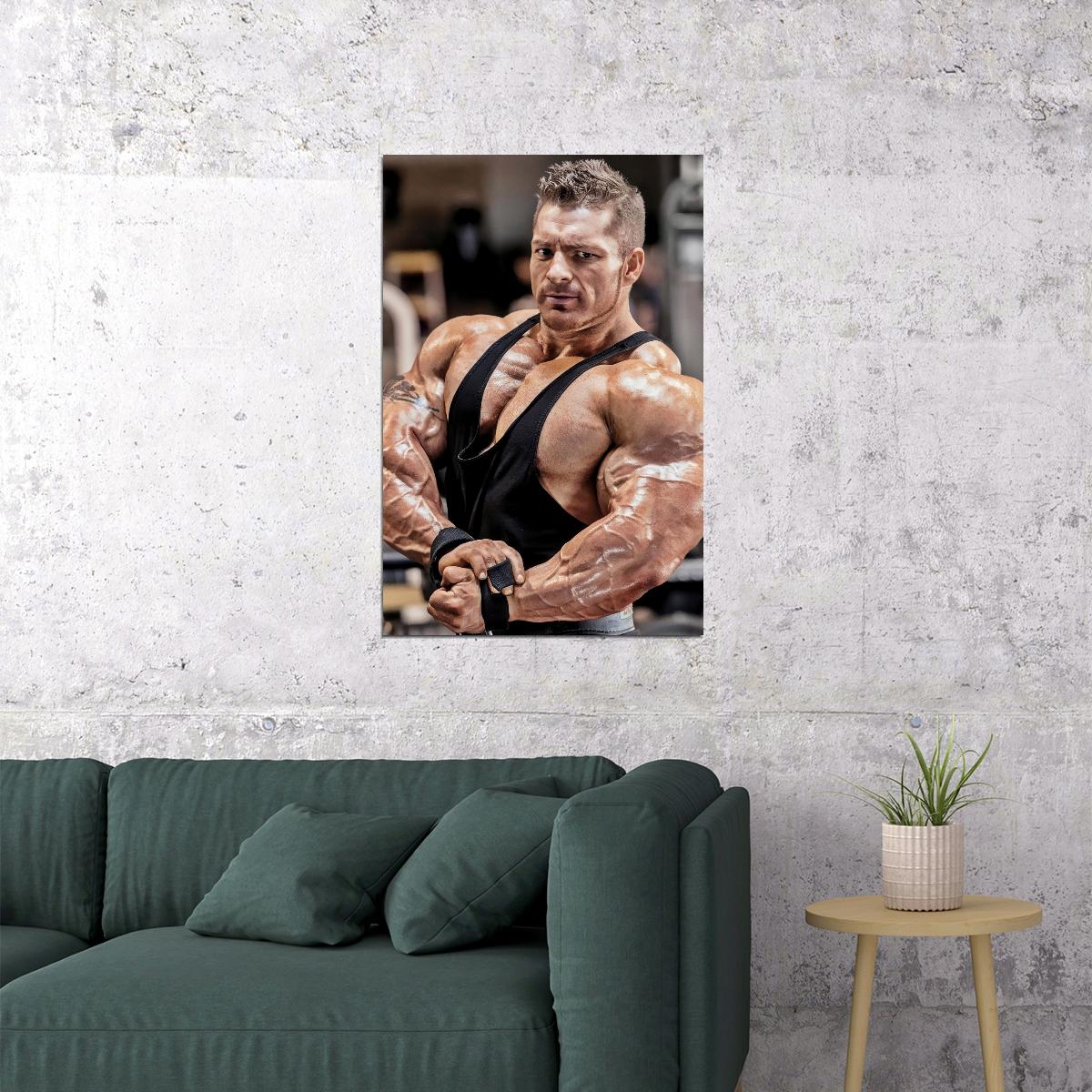 Flex Lewis Bodybuilder Poster Bodybuilding Workout HD Photo Print Motivational Gym Decor Athletes Icon Wall Art Weightlifting Artwork Gifts for Fitness Lovers - xonomax