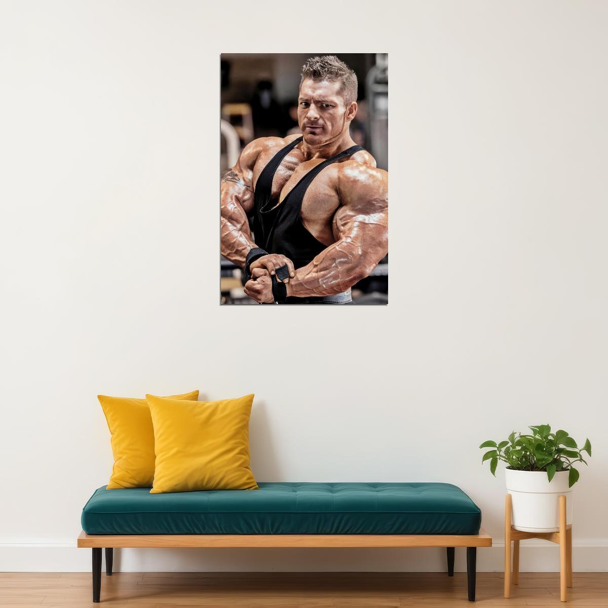 Flex Lewis Bodybuilder Poster Bodybuilding Workout HD Photo Print Motivational Gym Decor Athletes Icon Wall Art Weightlifting Artwork Gifts for Fitness Lovers - xonomax