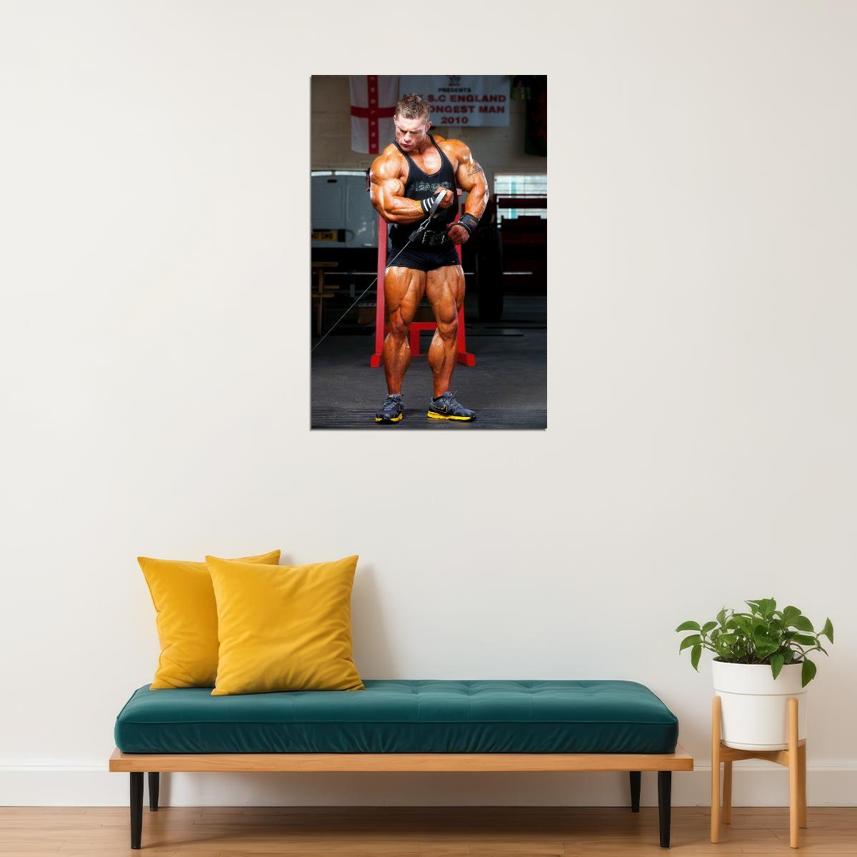 Flex Lewis Bodybuilder Poster Bodybuilding Workout HD Photo Print Inspirational Gym Decor Athletes Icon Wall Art Weightlifting Artwork Gifts for Fitness Lovers - xonomax