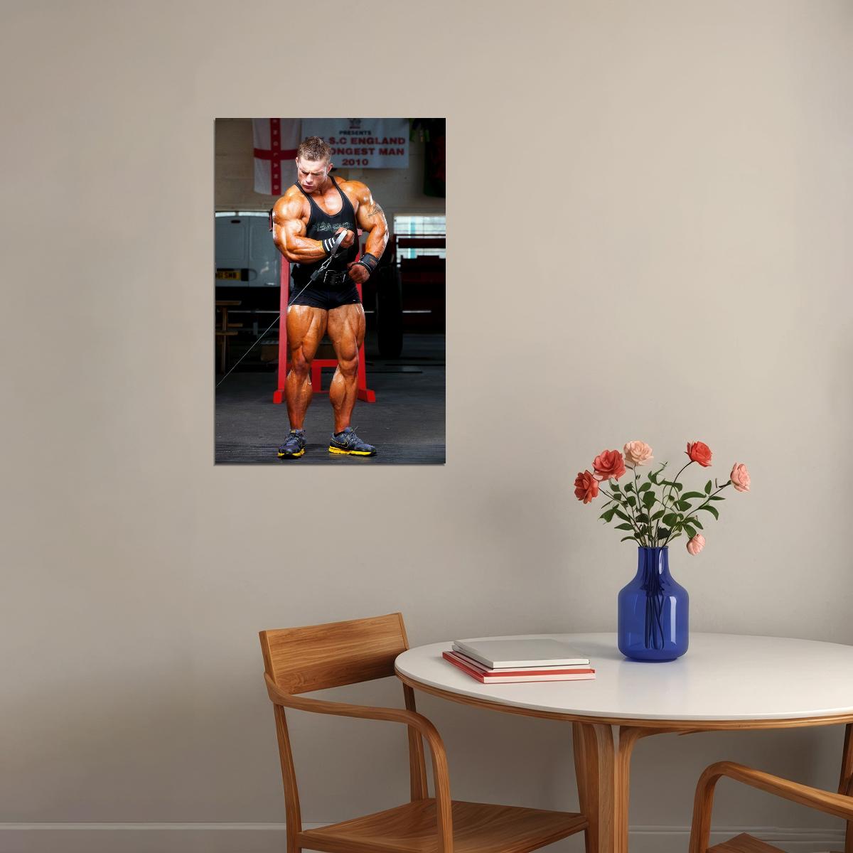 Flex Lewis Bodybuilder Poster Bodybuilding Workout HD Photo Print Inspirational Gym Decor Athletes Icon Wall Art Weightlifting Artwork Gifts for Fitness Lovers - xonomax
