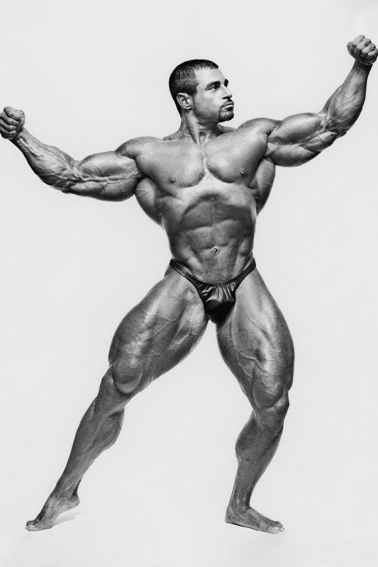 Mark Alvisi Black And White Bodybuilder Poster Bodybuilding Workout HD Photo Print Inspirational Gym Decor Athletes Icon Wall Art Weightlifting Artwork Gifts for Fitness Lovers - xonomax