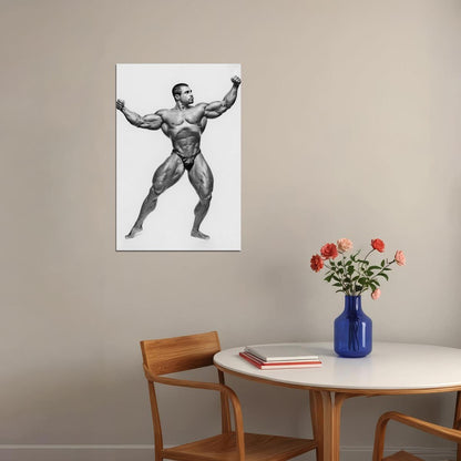 Mark Alvisi Black And White Bodybuilder Poster Bodybuilding Workout HD Photo Print Inspirational Gym Decor Athletes Icon Wall Art Weightlifting Artwork Gifts for Fitness Lovers - xonomax