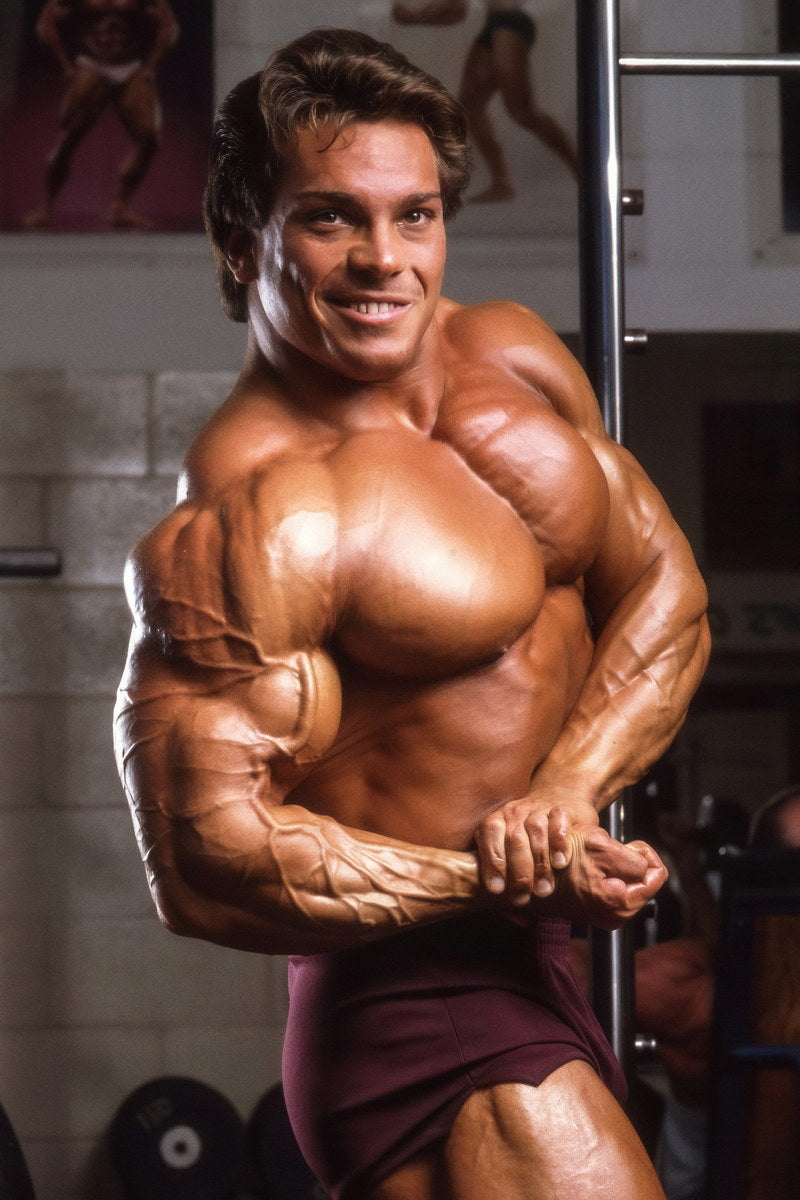 Rich Gaspari Side Chest Pose Oldschool Bodybuilder Poster Bodybuilding Workout HD Photo Print Motivational Gym Decor Athletes Icon Wall Art Weightlifting Artwork - xonomax