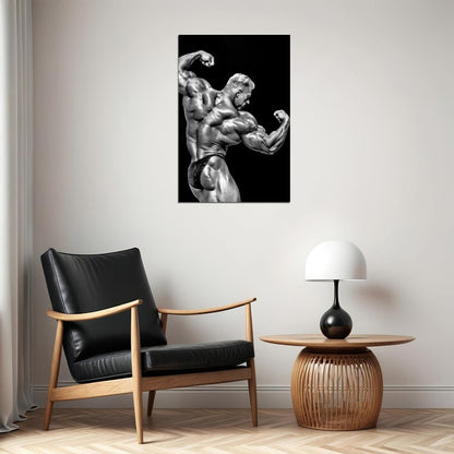 Dennis Wolf Black And White Bodybuilder Poster Bodybuilding Workout HD Photo Print Inspirational Gym Decor Athletes Icon Wall Art Weightlifting Artwork Gifts for Fitness Lovers - xonomax