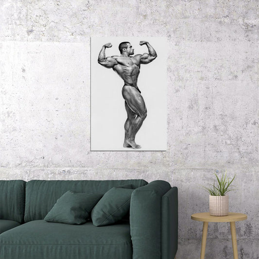 Mark Alvisi Black And White Bodybuilder Poster Bodybuilding Workout HD Photo Print Inspirational Gym Decor Athletes Icon Wall Art Weightlifting Artwork Gifts for Fitness Lovers - xonomax