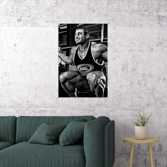 Mark Alvisi Black And White Bodybuilder Poster Bodybuilding Workout HD Photo Print Motivational Gym Decor Athletes Icon Wall Art Weightlifting Artwork Gifts for Fitness Lovers - xonomax