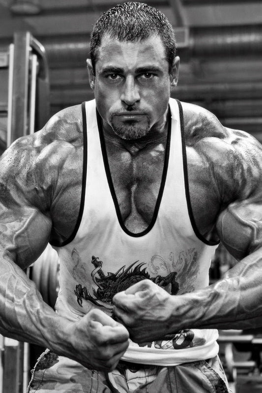 Mark Alvisi Black And White Bodybuilder Poster Most Muscular Pose Bodybuilding Workout HD Photo Print Inspirational Gym Decor Athletes Icon Wall Art Weightlifting Artwork - xonomax