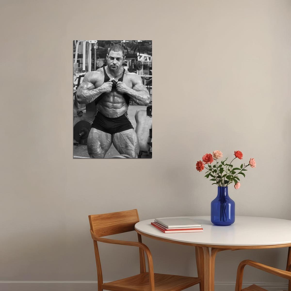 Mark Alvisi Black And White Bodybuilder Poster Bodybuilding Workout HD Photo Print Motivational Gym Decor Athletes Icon Wall Art Weightlifting Artwork Gifts for Fitness Lovers - xonomax