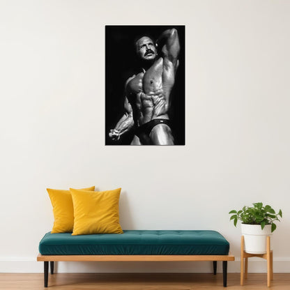 Bill Pearl Black And White Famous Oldschool Bodybuilder Poster Bodybuilding Workout HD Photo Print Motivational Gym Decor Athletes Icon Wall Art Weightlifting Artwork