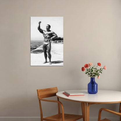 Bill Pearl Black And White Famous Oldschool Bodybuilder Poster Bodybuilding Workout HD Photo Print Motivational Gym Decor Athletes Icon Wall Art Weightlifting Artwork - xonomax
