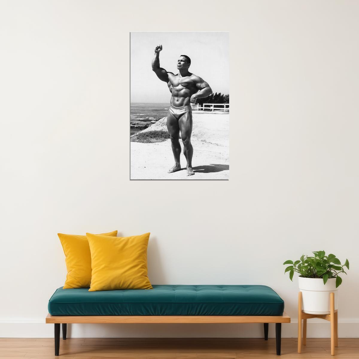 Bill Pearl Black And White Famous Oldschool Bodybuilder Poster Bodybuilding Workout HD Photo Print Motivational Gym Decor Athletes Icon Wall Art Weightlifting Artwork - xonomax