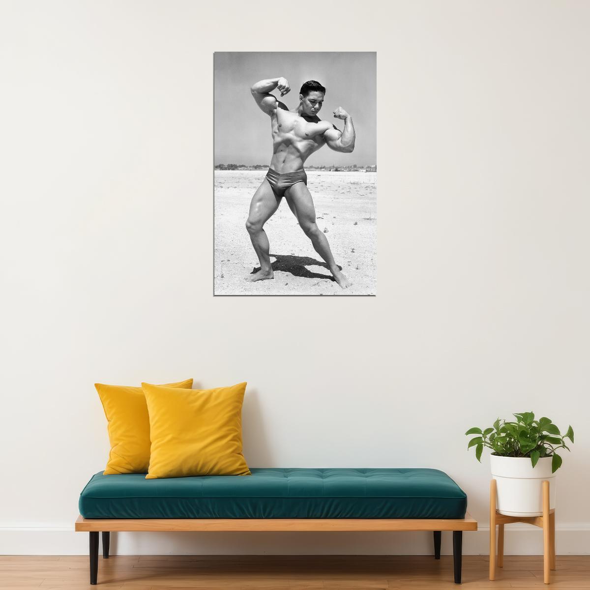 Bill Pearl Posing Black And White Famous Oldschool Bodybuilder Poster Bodybuilding Workout HD Photo Print Motivational Gym Decor Athletes Icon Wall Art Weightlifting Artwork - xonomax