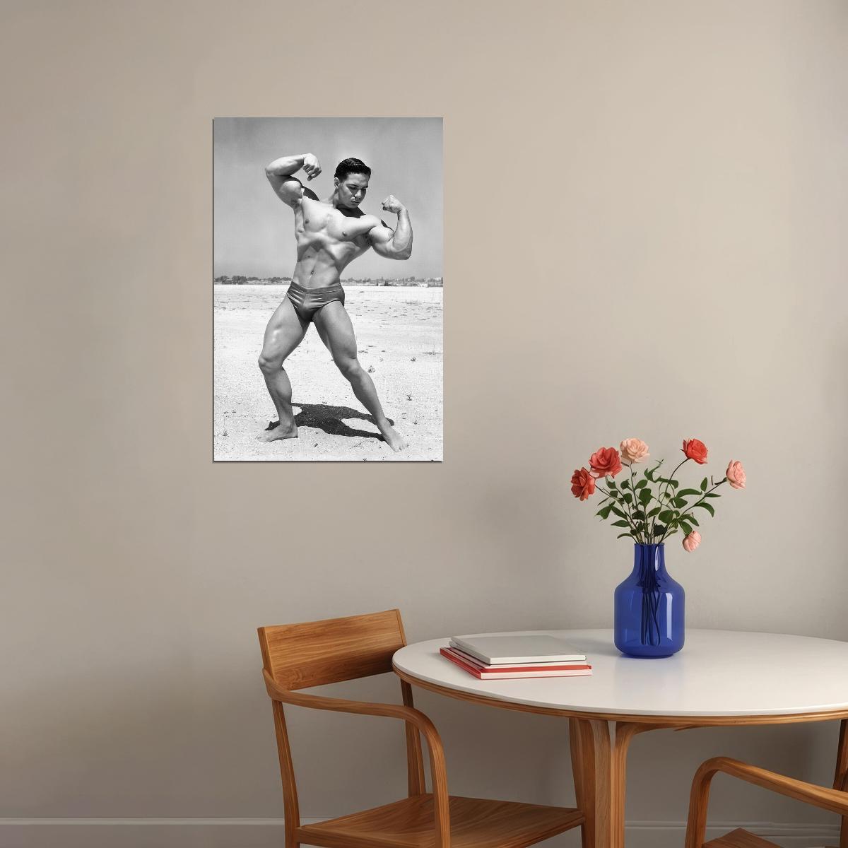 Bill Pearl Posing Black And White Famous Oldschool Bodybuilder Poster Bodybuilding Workout HD Photo Print Motivational Gym Decor Athletes Icon Wall Art Weightlifting Artwork - xonomax