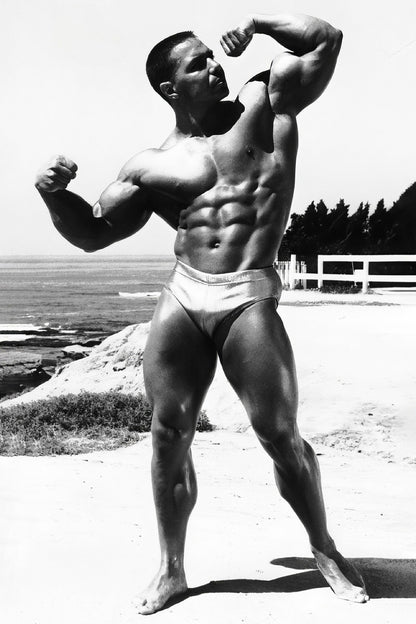 Bill Pearl Posing Black And White Famous Oldschool Bodybuilder Poster Bodybuilding Workout HD Photo Print Inspirational Gym Decor Athletes Icon Wall Art Weightlifting Artwork - xonomax
