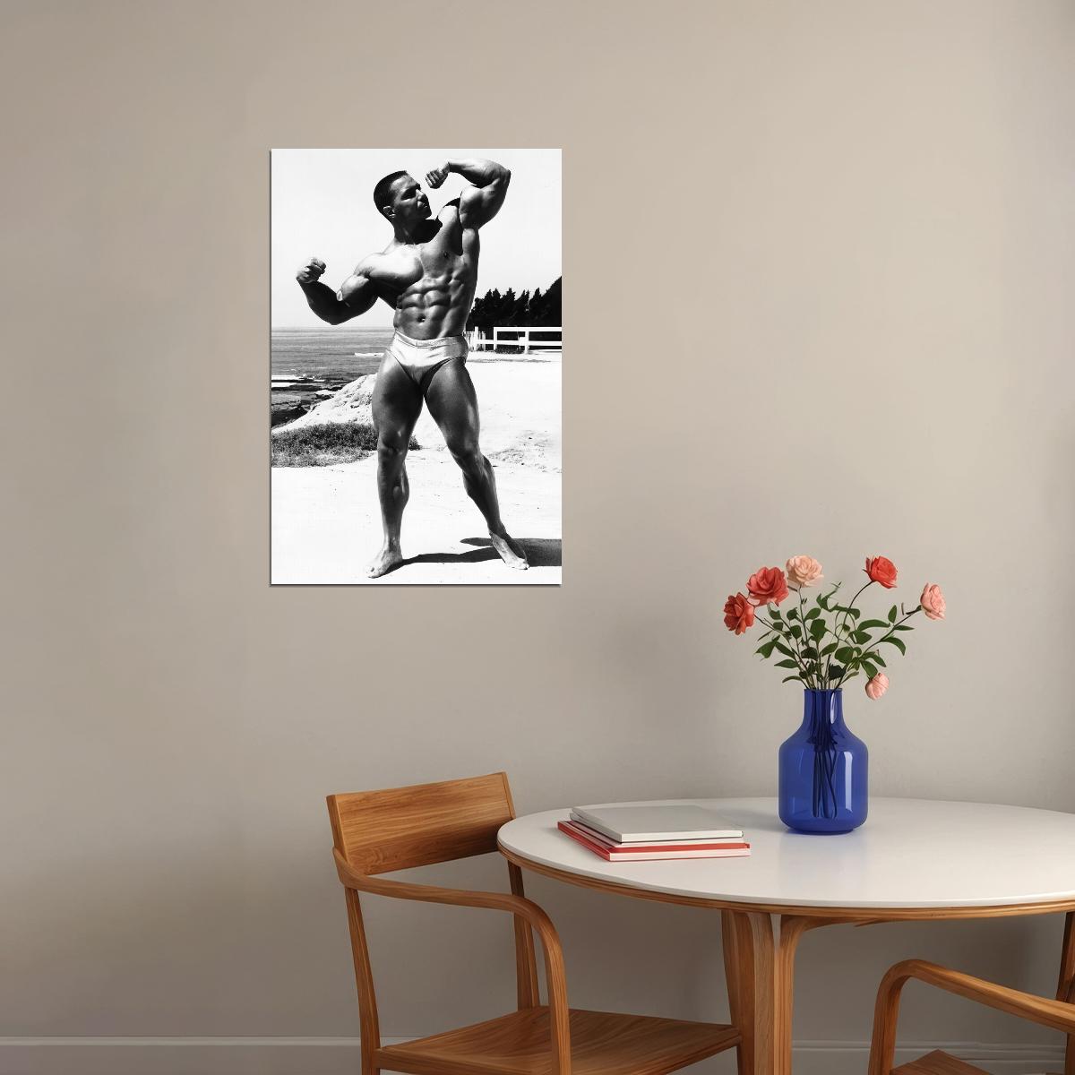 Bill Pearl Posing Black And White Famous Oldschool Bodybuilder Poster Bodybuilding Workout HD Photo Print Inspirational Gym Decor Athletes Icon Wall Art Weightlifting Artwork - xonomax