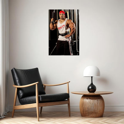 Roelly Winklaar Gum Shot Bodybuilder Poster Bodybuilding Workout HD Photo Print Inspirational Gym Decor Athletes Icon Wall Art Weightlifting Artwork Gifts for Fitness Lovers