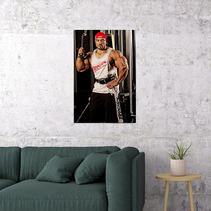 Roelly Winklaar Gum Shot Bodybuilder Poster Bodybuilding Workout HD Photo Print Inspirational Gym Decor Athletes Icon Wall Art Weightlifting Artwork Gifts for Fitness Lovers