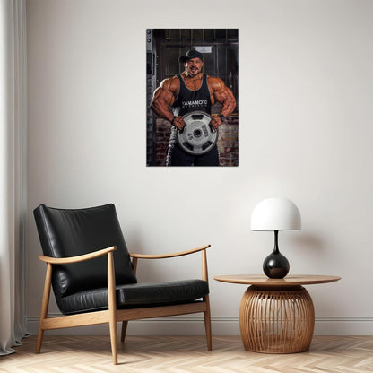 Roelly Winklaar Gym Shot Bodybuilder Poster Bodybuilding Workout HD Photo Print Motivational Gym Decor Athletes Icon Wall Art Weightlifting Artwork Gifts for Fitness Lovers
