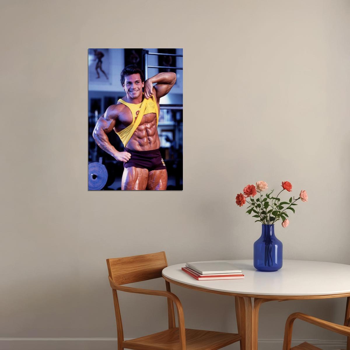 Rich Gaspari Famous Oldschool Bodybuilder Poster Bodybuilding Workout HD Photo Print Inspirational Gym Decor Athletes Icon Wall Art Weightlifting Artwork Gifts for Fitness Lovers - xonomax