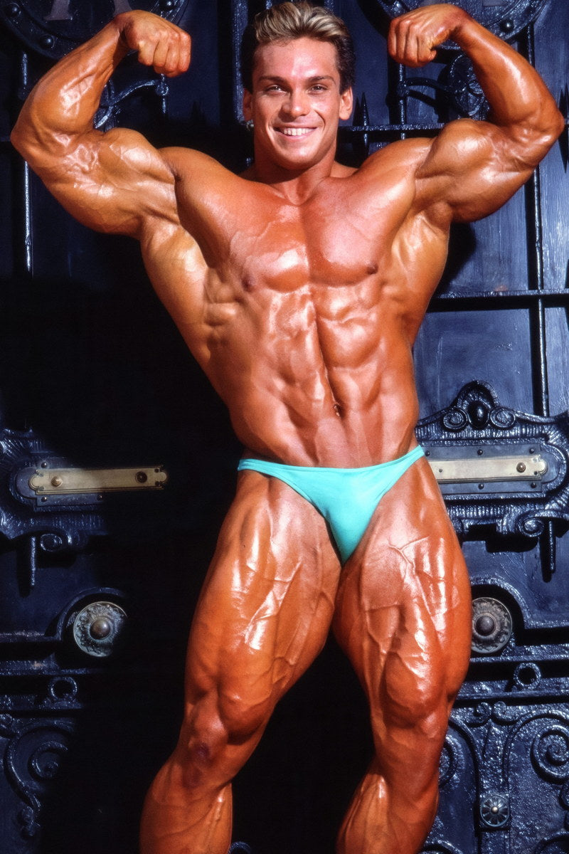 Rich Gaspari Front Double Biceps Pose Famous Oldschool Bodybuilder Poster Bodybuilding Workout HD Photo Print Inspirational Gym Decor Athletes Icon Wall Art Weightlifting Artwork - xonomax