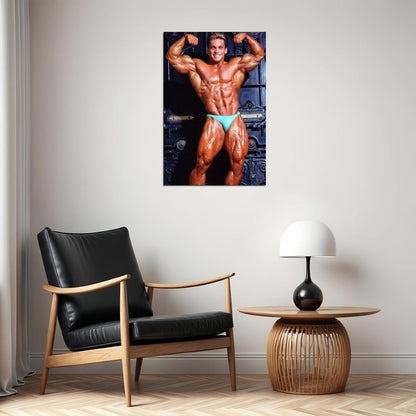 Rich Gaspari Front Double Biceps Pose Famous Oldschool Bodybuilder Poster Bodybuilding Workout HD Photo Print Inspirational Gym Decor Athletes Icon Wall Art Weightlifting Artwork - xonomax