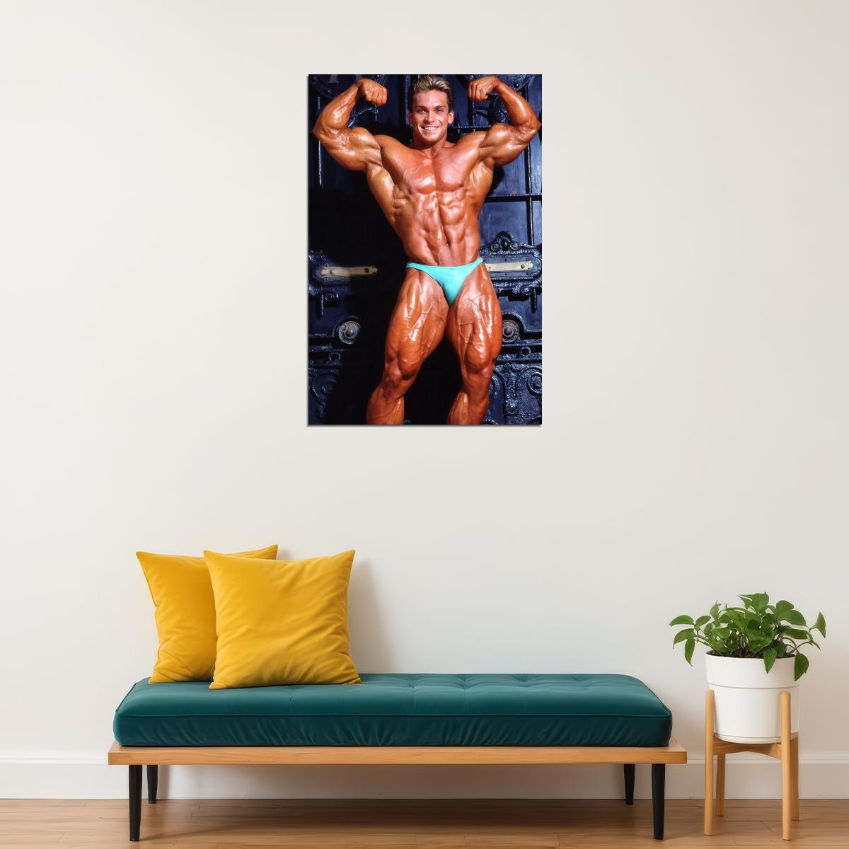 Rich Gaspari Front Double Biceps Pose Famous Oldschool Bodybuilder Poster Bodybuilding Workout HD Photo Print Inspirational Gym Decor Athletes Icon Wall Art Weightlifting Artwork - xonomax